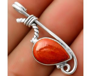 Natural Red Moss Agate Pendant SDP112871 P-1682, 11x16 mm