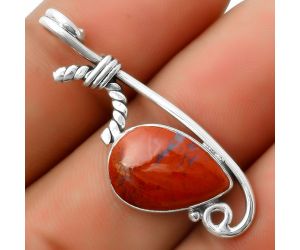Natural Red Moss Agate Pendant SDP112879 P-1682, 11x16 mm