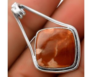 Natural Red Mookaite Pendant SDP112940 P-1590, 17x17 mm