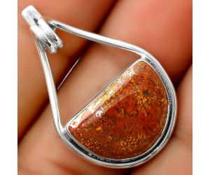 Natural Red Moss Agate Pendant SDP112961 P-1590, 12x18 mm