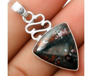 Natural Blood Stone - India Pendant SDP113593 P-1554, 18x20 mm