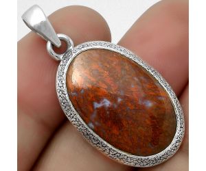 Natural Red Moss Agate Pendant SDP113788 P-1538, 15x24 mm