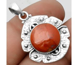 Natural Red Moss Agate Pendant SDP115681 P-1577, 14x14 mm