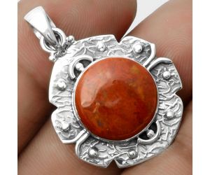 Natural Red Moss Agate Pendant SDP115686 P-1577, 15x15 mm