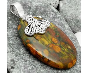 Natural Blood Stone - India Pendant SDP115796 P-1469, 25x38 mm