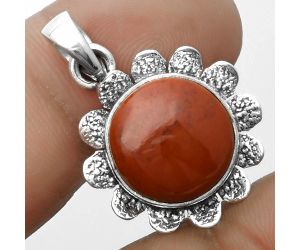 Natural Red Moss Agate Pendant SDP115947 P-1205, 14x14 mm