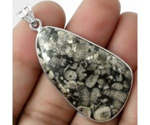 Natural Crinoid Fossil Coral Pendant SDP116529 P-1001, 23x39 mm