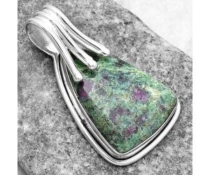 Natural Ruby In Fuchsite Pendant SDP116770 P-1664, 17x23 mm