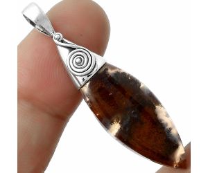 Natural Red Moss Agate Pendant SDP116814 P-1139, 12x32 mm