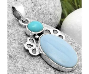 Natural Owyhee Opal & Turquoise Pendant SDP117028 P-1576, 13x20 mm