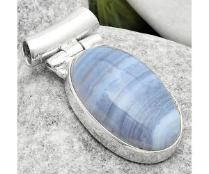 Natural Blue Lace Agate - South Africa Pendant SDP117170 P-1621, 13x21 mm