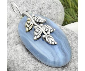 Leaves - Blue Lace Agate - South Africa Pendant SDP117258 P-1291, 23x37 mm