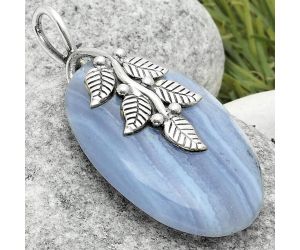 Leaves - Blue Lace Agate - South Africa Pendant SDP117279 P-1291, 22x34 mm