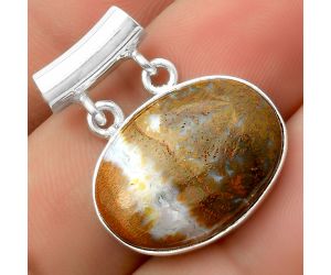 Natural Red Moss Agate Pendant SDP117331 P-1198, 15x21 mm
