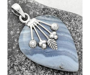Natural Blue Lace Agate - South Africa Pendant SDP118177 P-1647, 26x33 mm