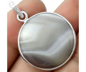 Natural Banded Onyx Pendant SDP118231 P-1001, 24x24 mm