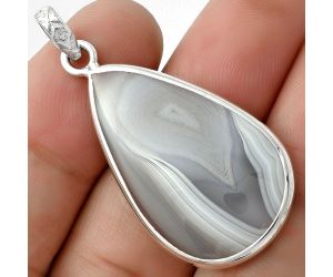 Natural Banded Onyx Pendant SDP118269 P-1001, 18x30 mm