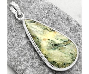 Natural Tree Weed Moss Agate - India Pendant SDP118330 P-1001, 17x33 mm