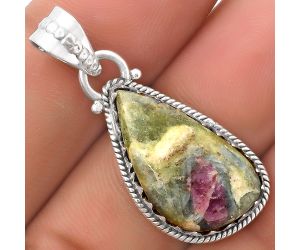 Natural Ruby In Fuchsite Pendant SDP118711 P-1515, 13x23 mm