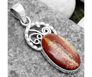 Natural Red Moss Agate Pendant SDP119455 P-1687, 13x21 mm