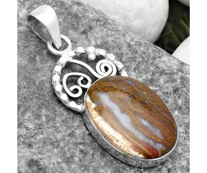 Natural Red Moss Agate Pendant SDP119459 P-1687, 16x21 mm