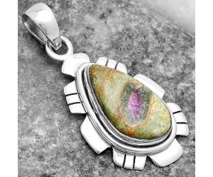 Natural Ruby In Fuchsite Pendant SDP119970 P-1179, 10x17 mm