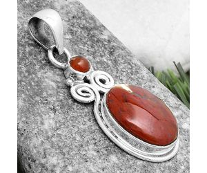 Natural Red Moss Agate & Carnelian Pendant SDP120617 P-1603, 12x16 mm