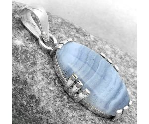 Natural Blue Lace Agate - South Africa Pendant SDP121137 P-1564, 16x25 mm