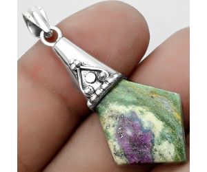 Natural Ruby In Fuchsite Pendant SDP121164 P-1139, 19x26 mm