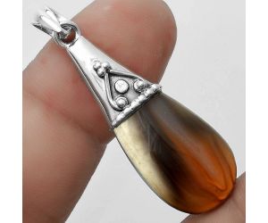 Natural Banded Onyx Pendant SDP121200 P-1139, 14x26 mm