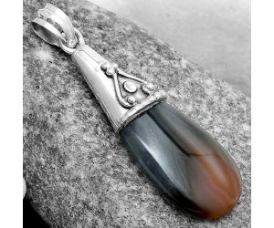 Natural Banded Onyx Pendant SDP121200 P-1139, 14x26 mm