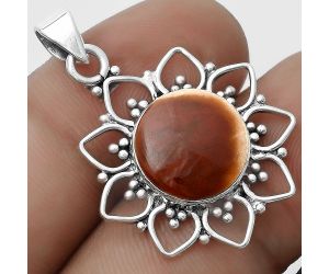 Natural Red Moss Agate Pendant SDP121349 P-1699, 12x12 mm