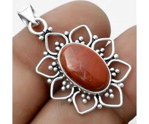Natural Red Moss Agate Pendant SDP121361 P-1699, 9x15 mm