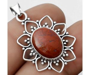 Natural Red Moss Agate Pendant SDP121365 P-1699, 11x15 mm