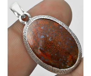 Natural Red Moss Agate Pendant SDP121515 P-1538, 16x25 mm