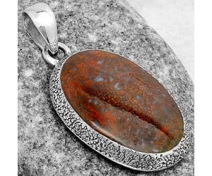 Natural Red Moss Agate Pendant SDP121515 P-1538, 16x25 mm