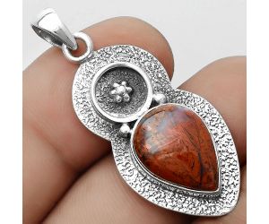 Natural Red Moss Agate Pendant SDP121708 P-1716, 12x16 mm