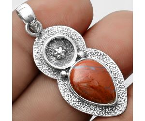 Natural Red Moss Agate Pendant SDP121711 P-1716, 11x15 mm