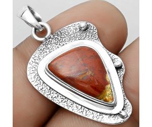 Natural Red Moss Agate Pendant SDP121763 P-1498, 10x18 mm