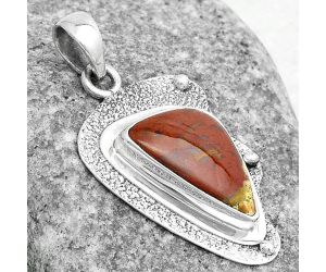 Natural Red Moss Agate Pendant SDP121763 P-1498, 10x18 mm