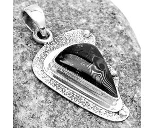 Crown Of Silver Psilomelane - Black Malachite Pendant SDP121774 P-1498, 11x18 mm