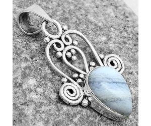 Natural Blue Lace Agate - South Africa Pendant SDP121822 P-1553, 8x12 mm