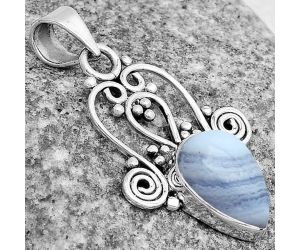Natural Blue Lace Agate - South Africa Pendant SDP121836 P-1553, 8x12 mm