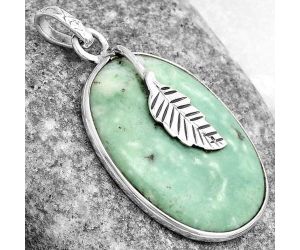 Dendritic Chrysoprase - Africa 925 Sterling Silver Pendant Jewelry SDP122466 P-1585, 19x27 mm