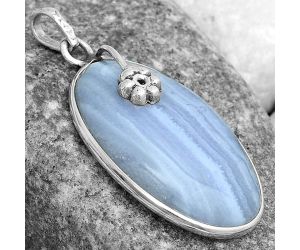 Natural Blue Lace Agate - South Africa Pendant SDP122580 P-1700, 20x31 mm
