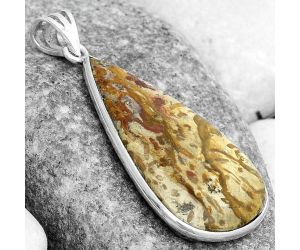 Natural Palm Root Fossil Agate Pendant SDP122954 P-1001, 20x36 mm