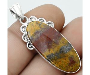 Natural Blood Stone - India Pendant SDP123621 P-1085, 13x31 mm