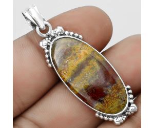 Natural Blood Stone - India Pendant SDP123633 P-1102, 14x30 mm