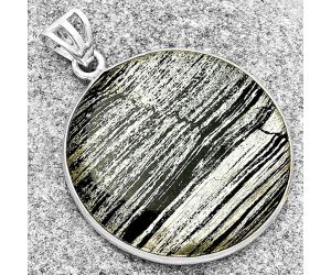 Natural Silver Leaf Obsidian Pendant SDP125003 P-1001, 29x29 mm