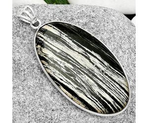 Natural Silver Leaf Obsidian Pendant SDP125009 P-1001, 23x44 mm